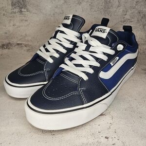 Vans Filmore Casual Leather Sneaker / Mens Size 11 / Navy, Royal Blue, & White